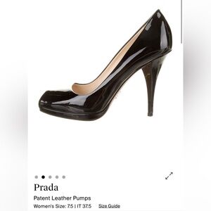 Prada Glossy Black Peep-Toe Heels